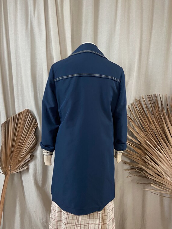 Utility Trench Coat In Navy - image 9