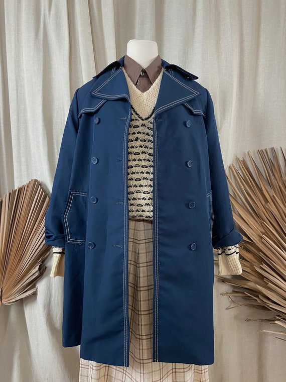 Utility Trench Coat In Navy - image 2