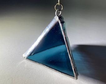 Blue Stained Glass Pyramid