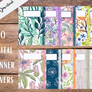 10 A4 Digital Notebook Covers | Planner Covers | Aesthetic Covers | Goodnotes | Notability | Digital Planner Cover | Digital Journal Covers