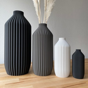 Decorative vase, vase, 3D printing, floor vase, pampas grass, dried flowers, decoration, IV