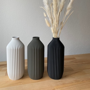 Dekovase, Vase, 3D Druck, Bodenvase, Pampasgras, Trockenblumen, Dekoration, IV Bild 5