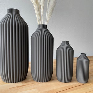 Dekovase, Vase, 3D Druck, Bodenvase, Pampasgras, Trockenblumen, Dekoration, IV Bild 4