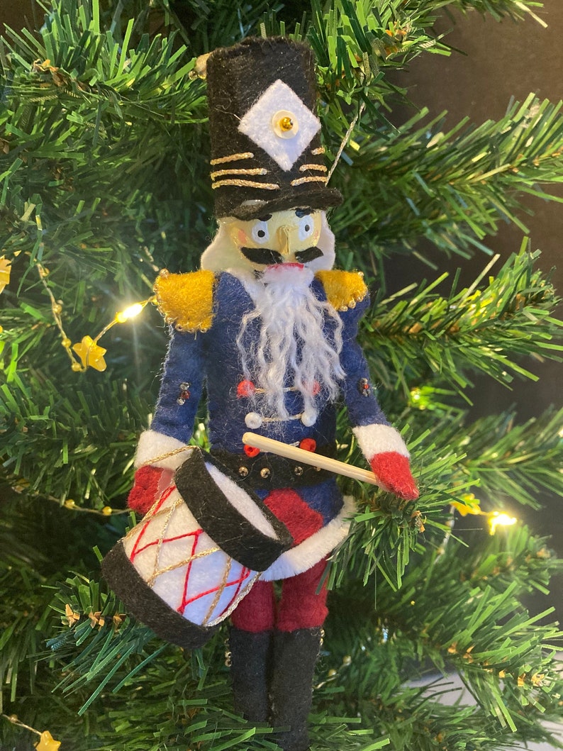 Nutcracker Soldier Christmas Felt Decoration Pattern Etsy