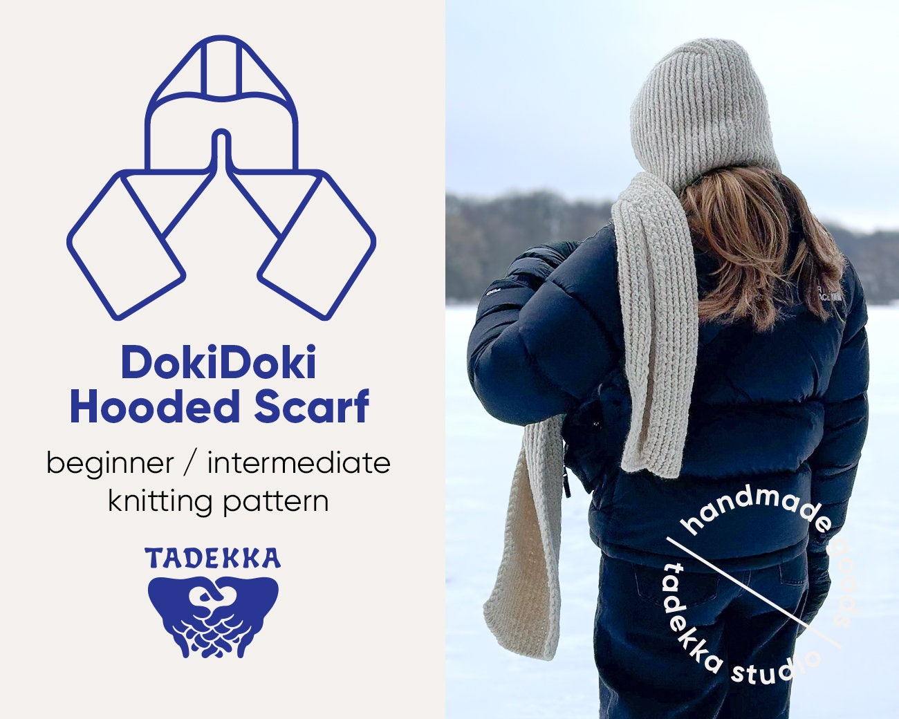 Hooded Scarf KNITTING Pattern | Beginner\intermediate Hooded Scarf KNITTING Pattern | Beginner\intermediate