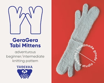Guantes Tabi / Guantes esponjosos / Patrón de punto con videotutoriales / PDF