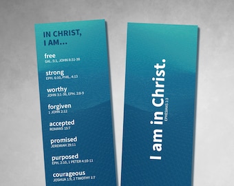 I AM IN CHRIST Affirmations Bookmark (Printed) - Pack of 10