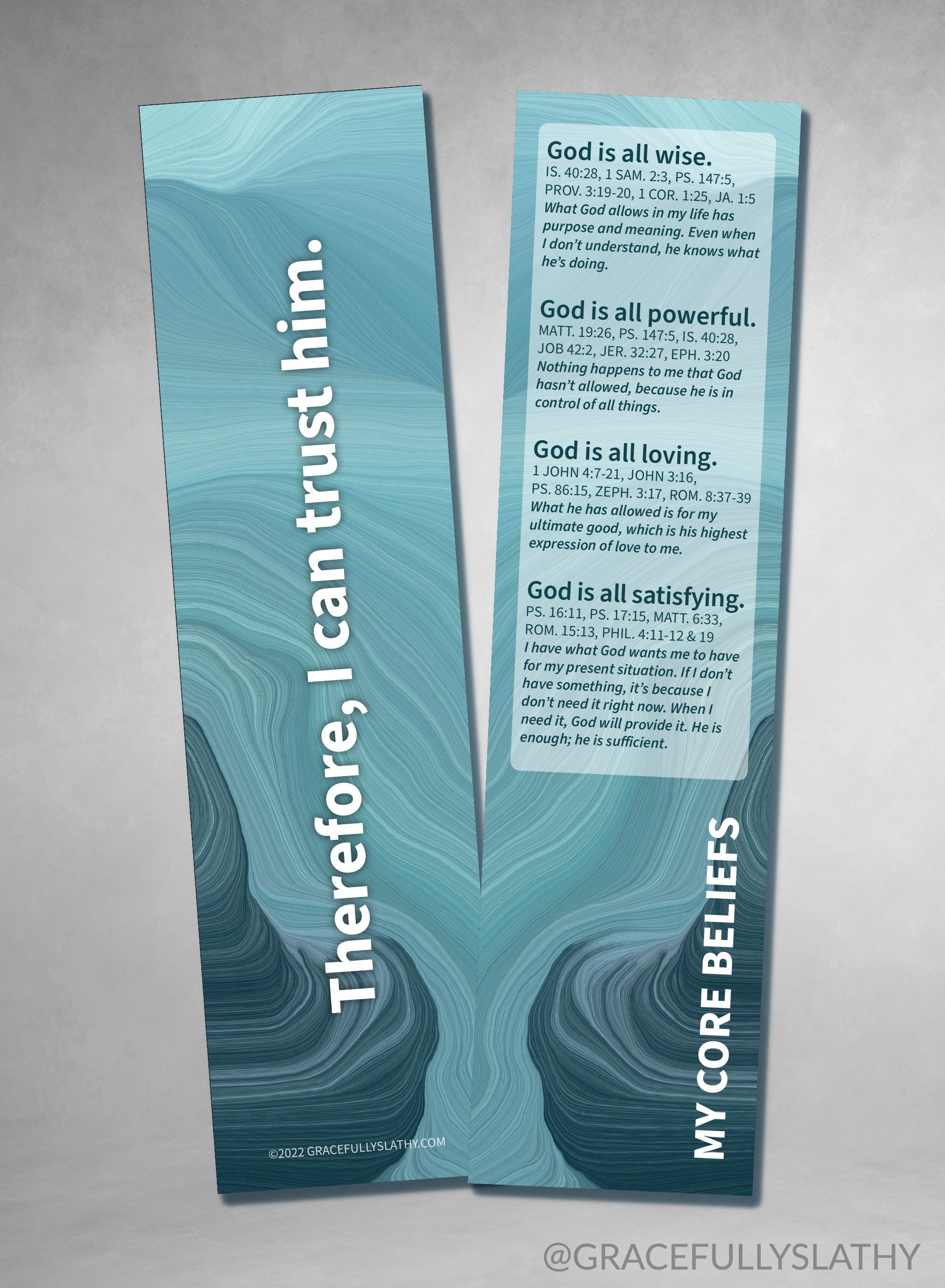 MY CORE BELIEFS Bookmark printed Single - Etsy