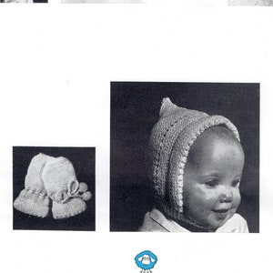 Set Baby Hats and Mittens to Knit - Baby Vintage Knitting Pattern - Baby&#39;s Beanies PDF Download