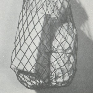 Crochet Shopping Bag - Vintage Crochet Pattern from the 1950s - PDF Download