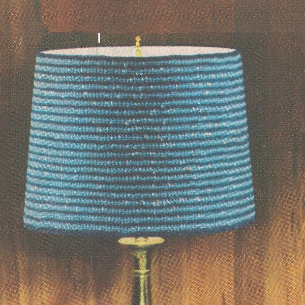 Crochet Lamp Shade Cover - Vintage Crochet Pattern from the 1950s - PDF Download