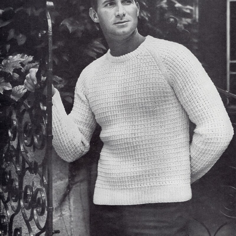 Knitted Sweater Men Etsy