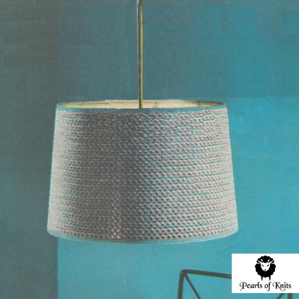 Crochet Lamp Shade Cover - Vintage Crochet Pattern from the 1950s - PDF Download