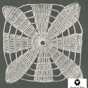Crochet Royal Palm Tablecloths and Bedspreads - Vintage Crochet Pattern from the 1950s - PDF Download