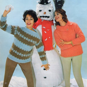 Vintage Knitting Patterns: Women&#39;s Sweaters - PDF download - Printable Knitting Pattern - 1960&#39;s Knitting Pattern - Two Sweater Patterns