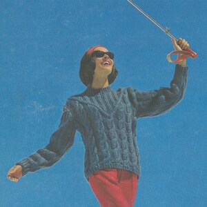 Women&#39;s Knitted Breathtaking Sweater - Vintage Knitting Pattern from the 1960s - PDF Download