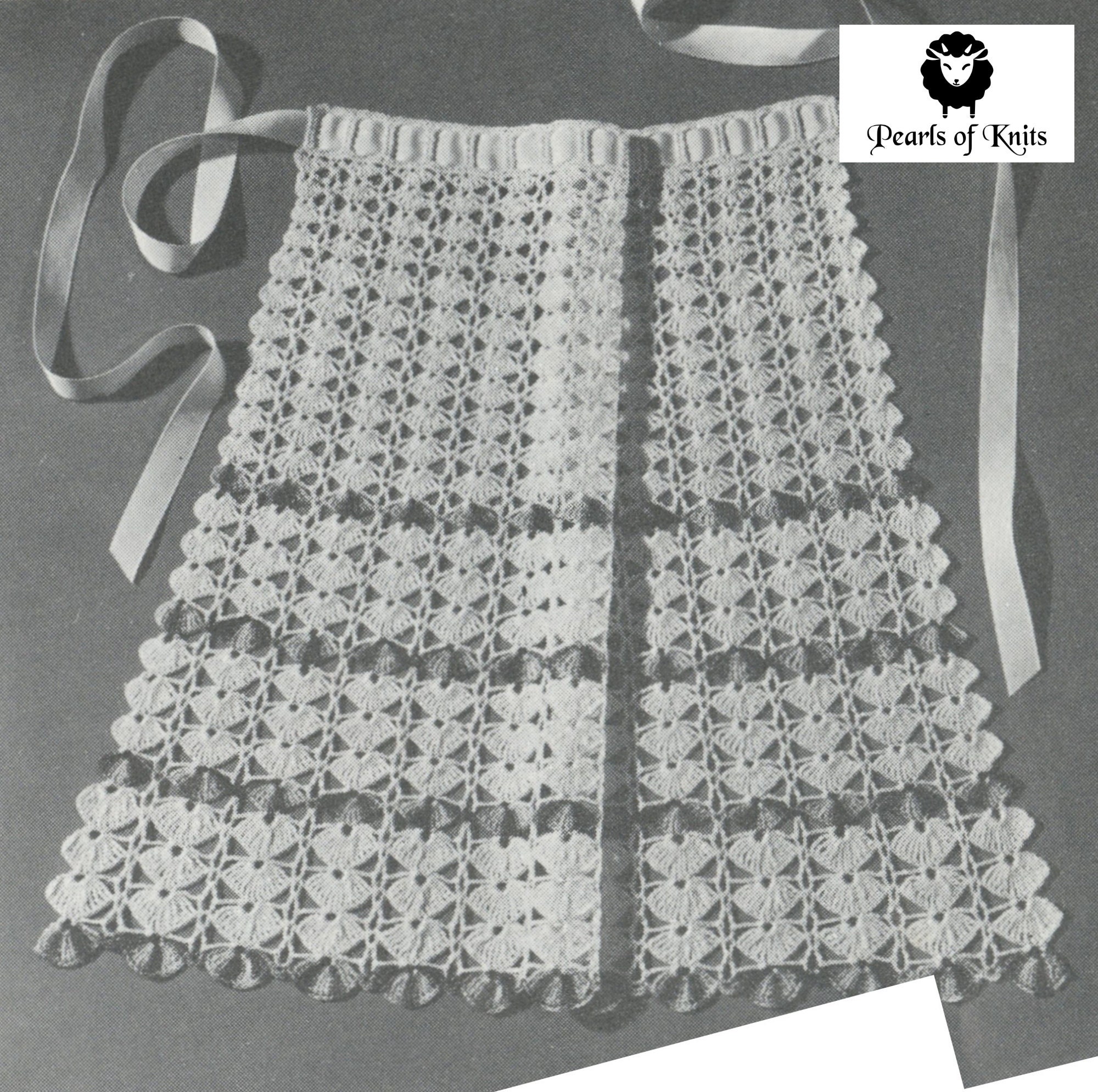 Crochet Cockleshells Apron - Vintage Crochet Pattern From the 1950s ...