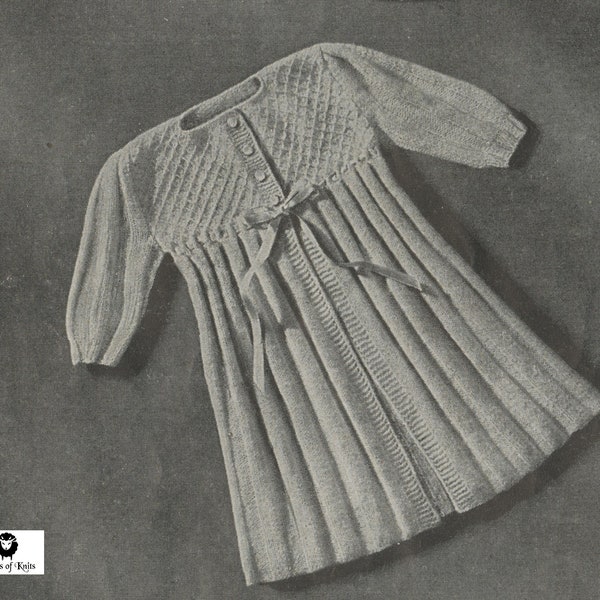 Knitted Hush-A-Baby Wrapper - Vintage Knitted Pattern from the 1940s - PDF Download