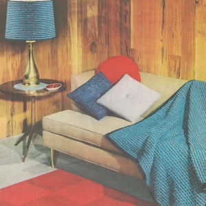 Crochet Afghan - Vintage Crochet Pattern from the 1950s - PDF Download Draft