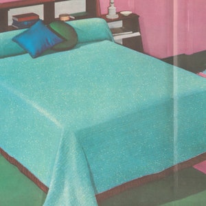 Crochet Bedspread - Vintage Crochet Pattern from the 1950s - PDF Download Draft