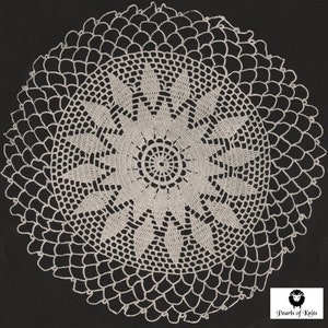 Crochet Spinning Arrow Doily Design - Vintage Crochet Pattern from the 1940s - PDF Download