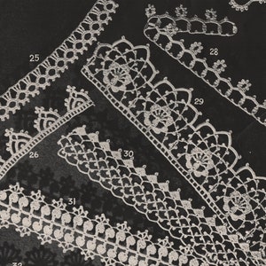 Simplified Irish Crochet Edgings - Vintage Crochet Pattern from the 1940s - PDF Download