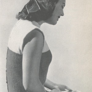Knitted Teen Tones Vest - Vintage Knitting Pattern from the 1940s - PDF Download