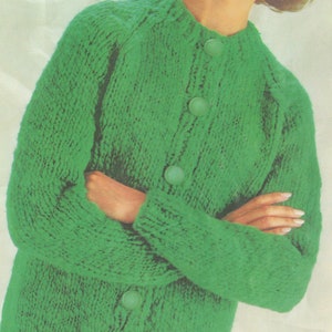 Women&#39;s Knitted Cardigan - Vintage Knitting Pattern from the 1960s - PDF Download