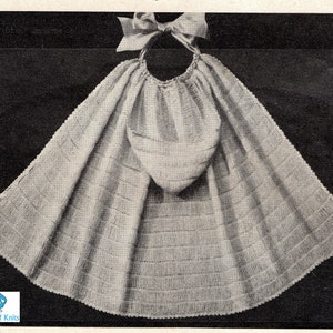 Women&#39;s Crochet Cape with Hood - French knitting pattern from the 30s - PDF download
