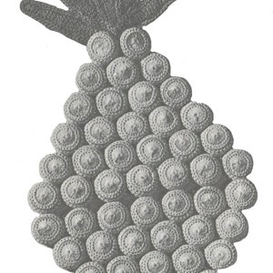 Bottle Cap Crochet Pineapple Hot Plate Mat - Vintage Crochet Pattern from the 1950s - PDF Download