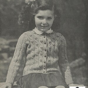 Knitted Pollyanna Sweater - Vintage Knitting Pattern from the 1940s - PDF Download