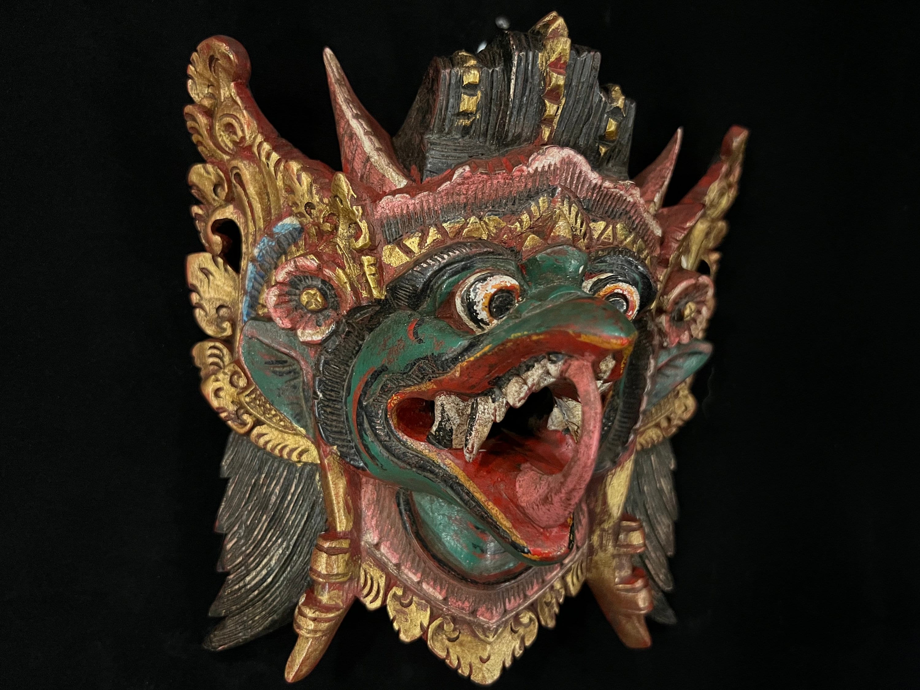 Antique Garuda Wooden Mask Balinese Paksi Mask Barong Mask Wall Mask ...