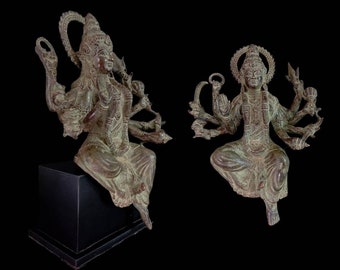 Durga Bronze Statue Mahakali Figurine Hindu Goddess Statue Lord Parvati Sculpture Kali Statue