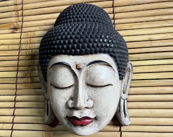 ⭐️大型⭐️木製 仏頭 壁掛け 約1m⭐️バリ風 エスニック インテリア⭐️ブッダマスク ⭐️大型⭐️木製 仏頭 壁掛け 約1m⭐️バリ風 エスニック インテリア