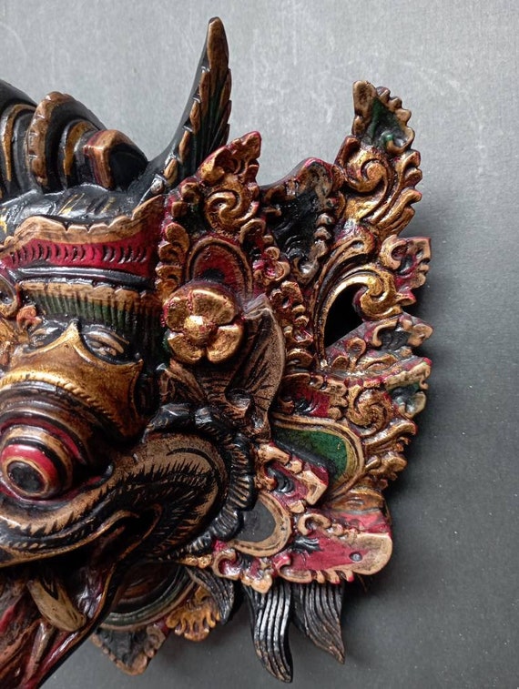 Sculpture Wall Decor Paksi Mask Garuda Wooden Mask Wooden Balinese Mask ...