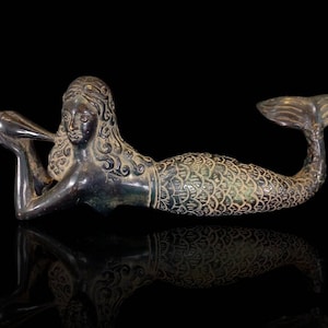 Mermaid  Bronze Statue, Mermaid Sculputre, Mermaid Figurine, Home Decor