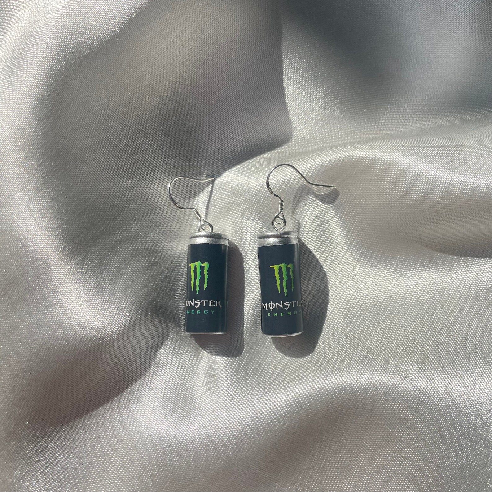 Monster Energy Drink Earrings / Handmade With 925 Sterling Etsy