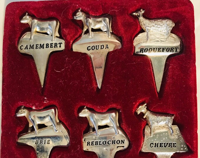 Set of Six Vintage Cheese Markers Etsy