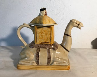 Vintage Kitsch Tony Wood Camel and Rider TeaPot