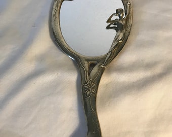 Beautiful Art Nouveau hand Mirror