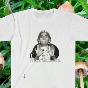 Maria Sabina Shirt Unisex Softstyle T-Shirt Maria Sabina T Shirt Teonanacatl Indigenous Shop Land Back