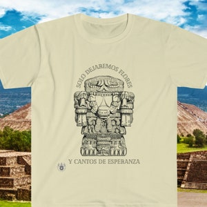 Coatlicue Flores Y Cantos Tshirt Unisex Softstyle T-Shirt Coatlicue Shirt Land Back Tee Flores Y Cantos Tonantzin T Shirt