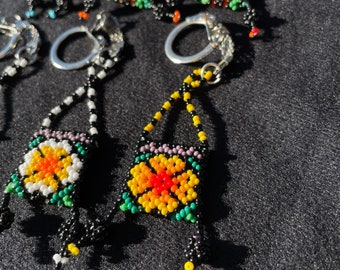 Huichol Mini Peyote Perlen Schlüsselbund Echte Huichol gemacht