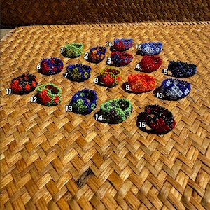 Huichol Beaded Ring Genuine Native Huichol Made Gift Indigenous Kauyumari Blue Deer Wixarika Ring Beaded