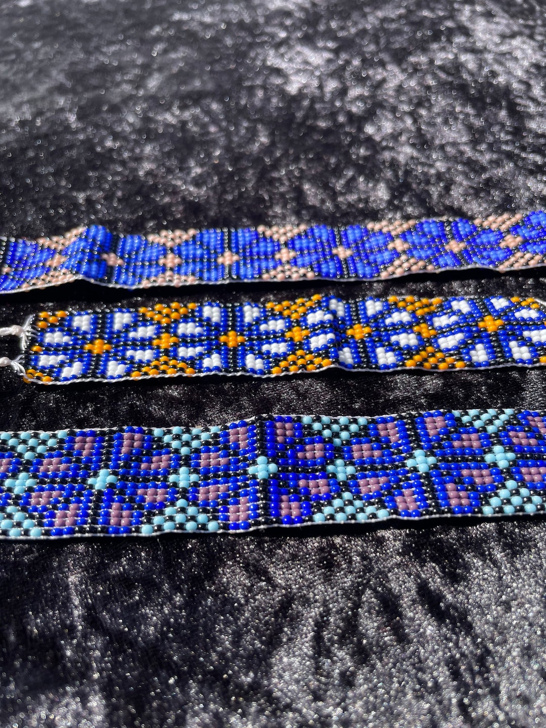 Huichol Peyote Pattern Beaded Bracelet Genuine Huichol Made Indigenous ...