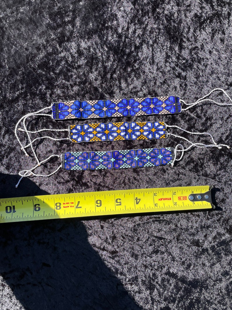 Huichol Peyote Pattern Beaded Bracelet Genuine Huichol Made Indigenous ...