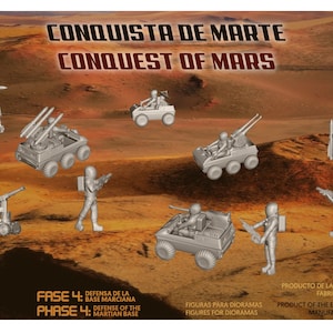 SPANISHWIT PHASE 4 - figuren van de verdediging van Mars op schaal 1/72 - de krijgers - exclusieve creaties Marsfiguren - gemaakt in Spanje