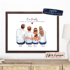 Personalised Family Print, Personalised Family Gift, Housewarming Gift, Gift for New Family, Print for Mum, Christmas Gift, Family Picture