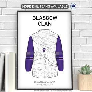 Hockey Arena Print, Ice Rink Map Print, EIHL Team Print, Ice Hockey Wall Art, Hockey Stadium Print, Gift for Hockey Fan, Father’s Day Gift image 1