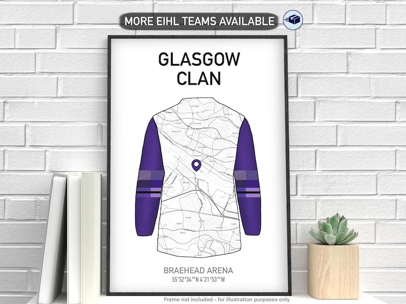 Hockey Arena Print, Ice Rink Map Print, EIHL Team Print, Ice Hockey Wall Art, Hockey Stadium Print, Gift for Hockey Fan, Father’s Day Gift image 1